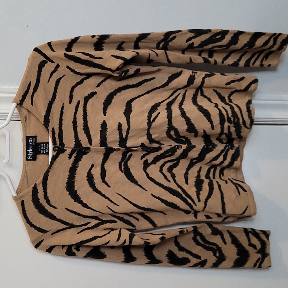 Tiger print cardigan